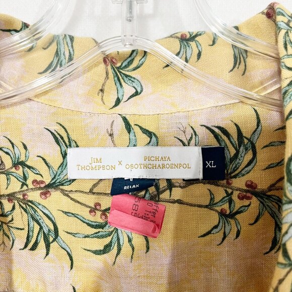 Jim Thompson x Pichaya Artists in Residence Relax Linen Camp Shirt Mens Size XL - Picture 4 of 7